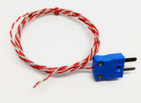 Termopara z odsłoniętym złączem K średnica 1/0.2mm długość 2m -75°C do +250°C Wtyk miniaturowy RS PRO