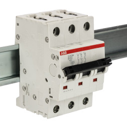 Wyłącznik nadprądowy MCB, Typ B, 3-biegunowy, 50A, 440V, na szynę DIN, ABB S203M-B50, S200M