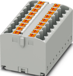 Distribution block, push-in connection, 0.14-2.5 mm², 22.5 A, 6 kV, gray, 1221423