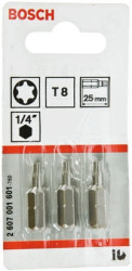 Końcówka wkrętaka Torx T8 Bosch dł: 25 mm