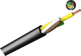 PVC control line LifYY 3 x 0.14 mm², unshielded, black, 240301400