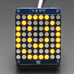 Adafruit Small 1.2" 8x8 LED Matrix with I2C Backpack - Yellow