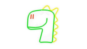 Neon Plexi Led Jurassic Dino Zielony Flnj02 Forever Light