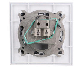 MAGIC Gniazdo antenowe podwójne RTV/SAT biały/chrom GAPS/2-M