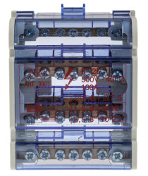 Blok rozdzielczy RS PRO 100A 500 V 10 → 25 mm² (bez tulei końcowej), 6 → 16 mm² (z tuleją końcową)