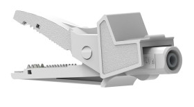 Zacisk krokodylkowy 20A izolowany 22mm Szary Electro PJP