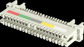 46006.2F LSA connection strip, with color code
