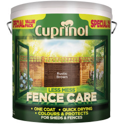 Cuprinol 5194071 Less Mess Fence Care Rustic Brown 6 litre