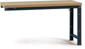 Stół warsztatowy PROFI Standard z płytą wielowarstwową, szer. X gł. X wys. = 1500 x 700 x 840 mm Manuflex WP4014.7016
