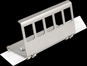 88141 Keystone holder, 5 port, top-hat rail