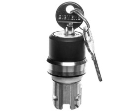 Napęd przełącznika 3 położeniowy I-O-II 22mm 2x klucz RONIS 455 bez samopowrotu metalowy IP69k Sirius ACT 3SU1050-4CL01-0AA0