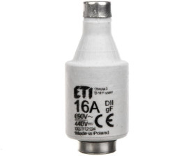 Wkładka bezpiecznikowa 16A DII gF / BiWts 690V AC/440V DC E27 002312124 /5szt./