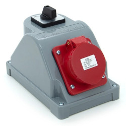 Rozdzielnica budowlana typ COMBOPOL 16A/5 + GS 230V + wyłącznik 0-1, obudowa naścienna / natynkowa, N110-01COMBO