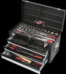 918.0200 1/4" + 1/2" CHROMEplus universal tool set, 99 pieces