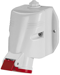 Złącze przemysłowe - zasilające 32A Gniazdo 415 V 3P + E Żeński Scame Czerwony Montaż ścienny IP44