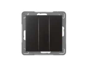 IMPRESJA Wyłącznik potrójny zwierny przycisk antracyt ŁP-24Y/m/50 OSPEL