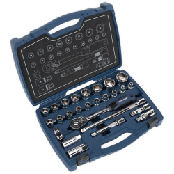 Sealey AK8992 Socket Set 26pc 1/2&quot;Sq Drive 6pt WallDrive&#xAE; Metric