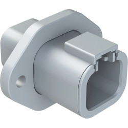 Device plug, 4 pole, crimp connection, latch locking, straight, ATP04-4P-PM01
