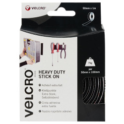 VELCRO&#xAE; Brand VEL-EC60245 Heavy Duty Stick On Tape 50mm x 2.5m - Black