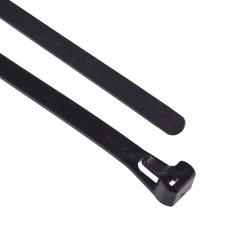 7.6mm Black Resealable Cable Tie 370mm - Pack of 100
