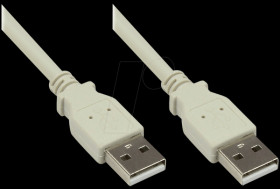 2212-AA2 Cable USB 2.0 male A &gt; male A, grey, 1,8m