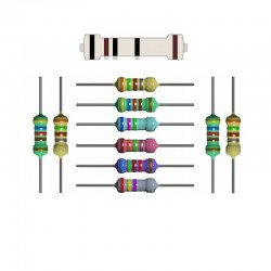 10x rezystor 10 Ohm 10R tolerancja 1% moc 1/4W