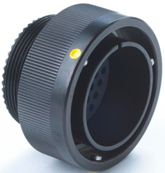 Circular connector, 3 pole, crimp connection, bayonet locking, straight, Y5015-000000100005