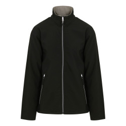 Kurtka typu softshell, TRA762, rodzaj Unisex, XL, Czarny, szary