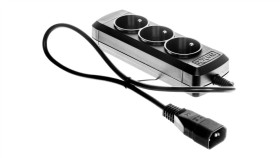 Listwa Zasilająca Natec Extreme Media Up3 0,6M Ups Czarna (3 Gniazda) Nsp-0517