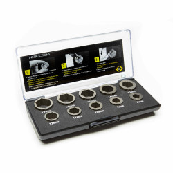 Zestaw śrub/wkrętów i nakrętek typ Śruba sześciokątna Zestaw gniazd sześciokątnych długość 8 → 17mm Otwór dla