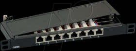 37738SW.8 Mini-Patchpanel STP Cat.6A, 10" 0,5U,bl.