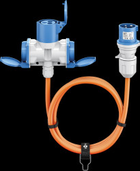 76231 1.5m Camping CEE plug &gt; CEE 2x earthing contact coupling 16A/