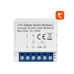Przekaźnik Dopuszkowy ZigBee TUYA Działa bez N Avatto LZWSM16-W1 Bez Neutralnego TUYA