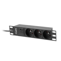 Listwa zasilająca RACK 10 1U 3 gniazda z uni-schuko 2m LANBERG