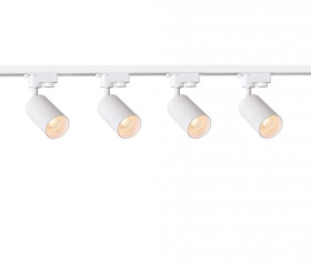 Szynoprzewód 2m biały + 4x Lampa MALGA T White + Końcówka zasilająca biała + Zaślepka biała
