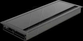 66859 Cable grommet for desk mounting, brush, 300 x 120 x 28 mm, black