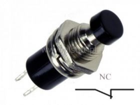 Przeł. przycisk chwilowy okrągły NC metal