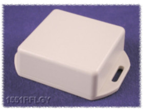 ABS miniature enclosure, (L x W x H) 50 x 50 x 20 mm, light gray (RAL 7035), IP54, 1551RFLGY