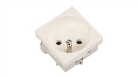 Simon Connect Gniazdo K45 Pojedyncze Z/U 16A Ip20 Czysta Biel K02/9