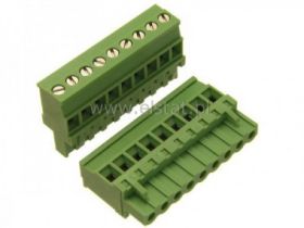 Listwa montaż. prosta 9-zacisk. żeńska r = 5,08