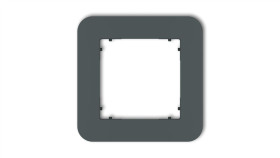 Mini Ramka Uniwersalna Pojedyncza Zaokrąglona Z Tworzywa Grafitowy Mat 28Mrtz-1