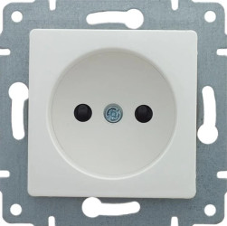 VENA Gniazdo pojedyncze b/u z przesłonami białe 510433