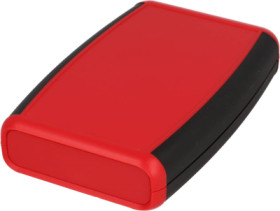 ABS handheld enclosure, (L x W x H) 117 x 79 x 24 mm, red, IP54, 1553BRDBK