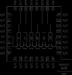 GaAs MMIC 6-BIT Digital Phase Shifter, 4.8 - 6.2 GHz