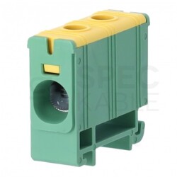 Listwa zaciskowa 1-torowa Al/Cu 2,5-35mm2 na szynę TH35 żółto-zielony FJ-E35/D HEDO