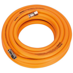 Sealey AHHC10 Air Hose 10m x Ø8mm Hybrid High Visibility with 1/4"BSP Unions