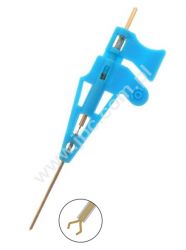 6800-BL Klips mikro SMD, pazurkowy przyłącze kołk.0,8mm, niebieski, ELECTRO-PJP, 6800BL