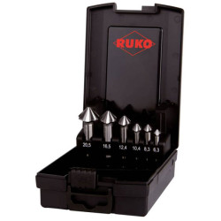 RUKO 102890RO ULTIMATECUT Countersink Set 6pc HSS Cylinder Shank