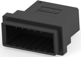 Plug housing, 12 pole, pitch 3.81 mm, straight, black, 178964-6