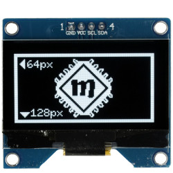 Wyświetlacz OLED 1,54" 128x64px biały